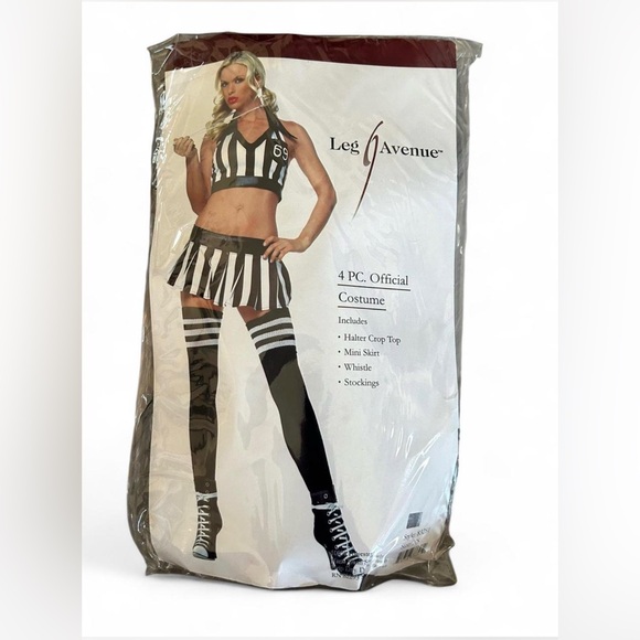 Leg Avenue Black and White Referee Costume - Picture 2 of 2